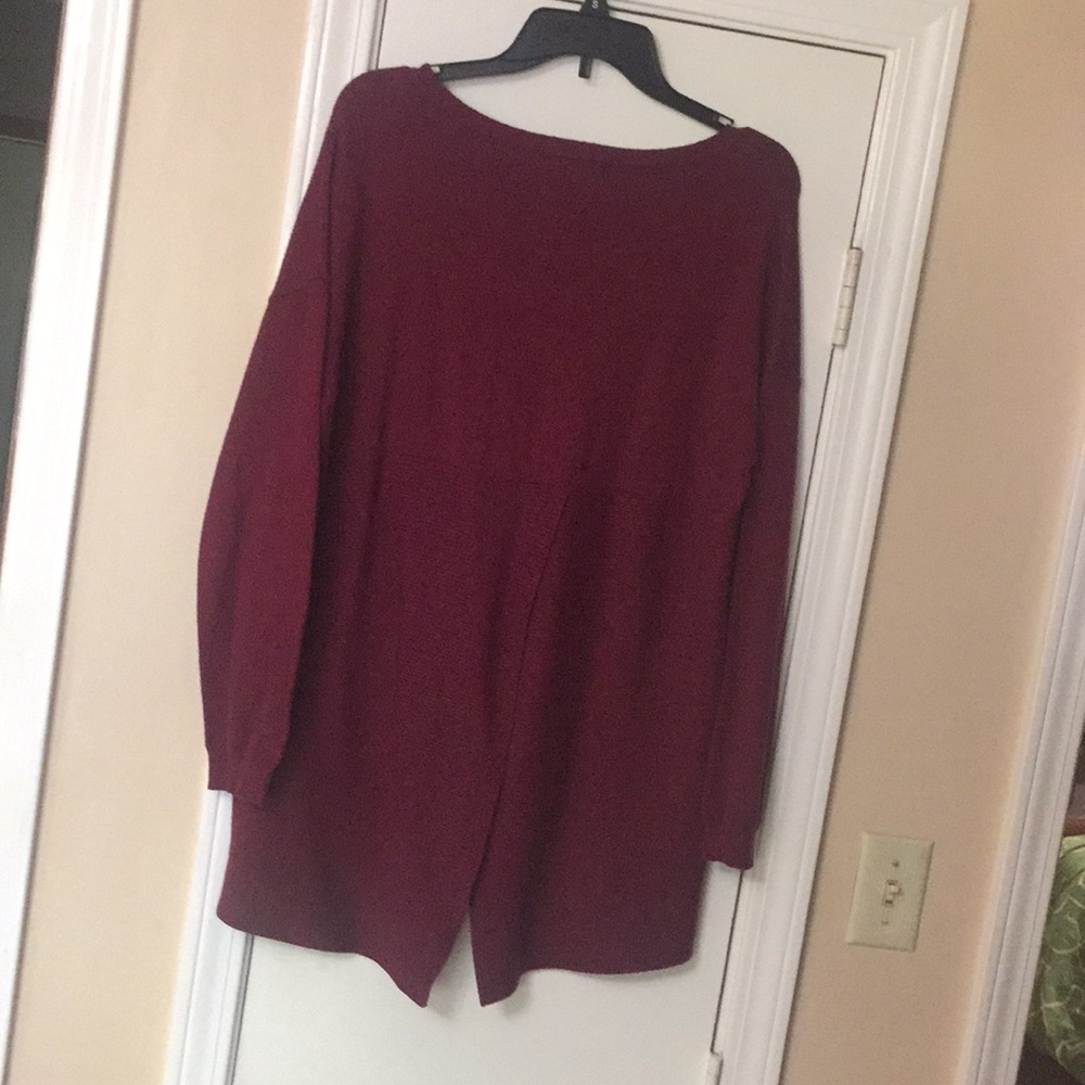 United States Sweater in red with back opening